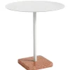 HAY Terrazzo table, 70 cm, sky grey - red