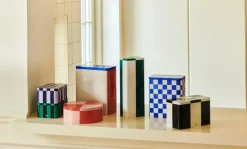 HAY Tin container, S, dark blue - lavender