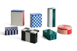 HAY Tin container, S, dark blue - lavender