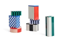 HAY Tin container, slim, green - off-white