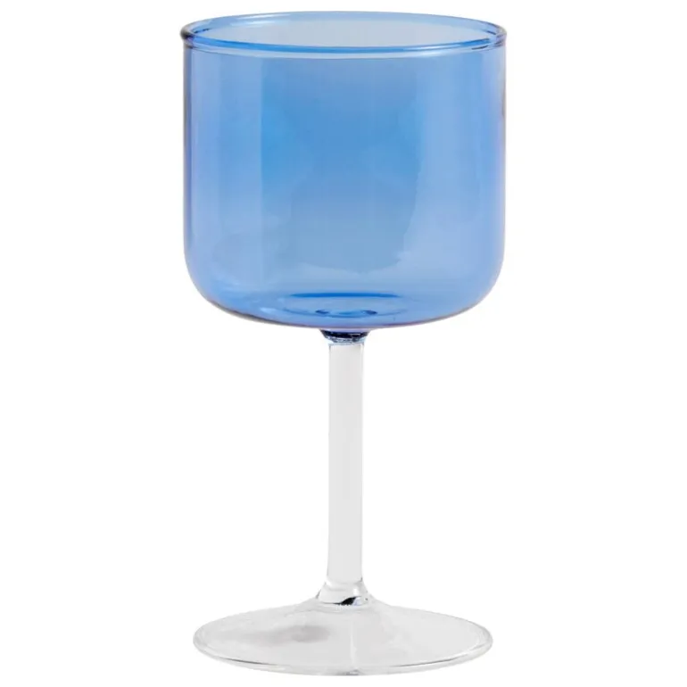 HAY Tint wineglass, 2 pcs, blue - clear
