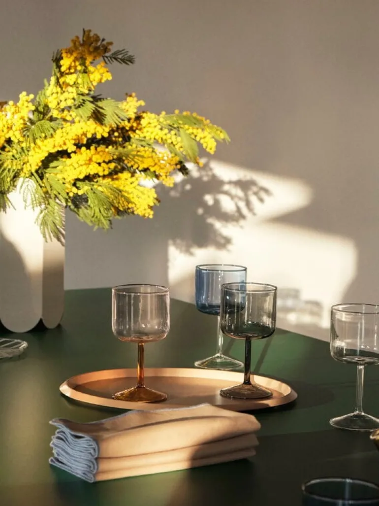 HAY Tint wineglass, 2 pcs, blue - clear