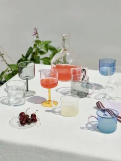 HAY Tint wineglass, 2 pcs, blue - clear