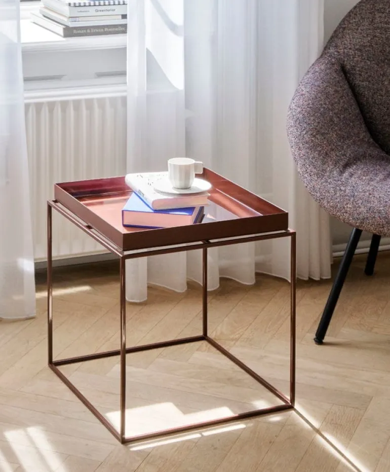 HAY Tray table medium square, chocolate