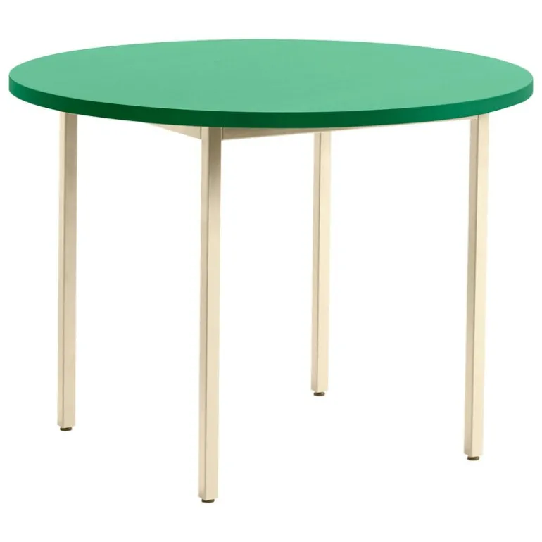 HAY Two-Colour table, 105 cm, ivory - green mint
