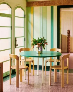 HAY Two-Colour table, 120 cm, ivory - green mint