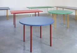 HAY Two-Colour table, 105 cm, ochre - green mint