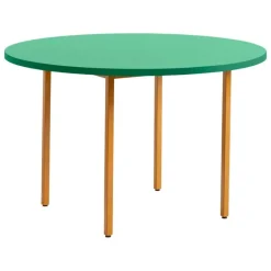 HAY Two-Colour table, 120 cm, ochre - green mint