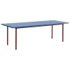 HAY Two-Colour table, 240 x 90 cm, maroon red - blue