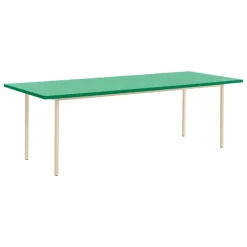 HAY Two-Colour table, 240 x 90 cm, ivory - green mint