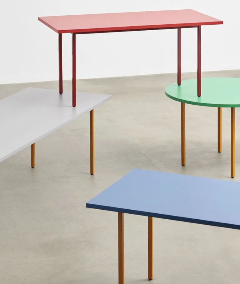 HAY Two-Colour table, 240 x 90 cm, ochre - light grey