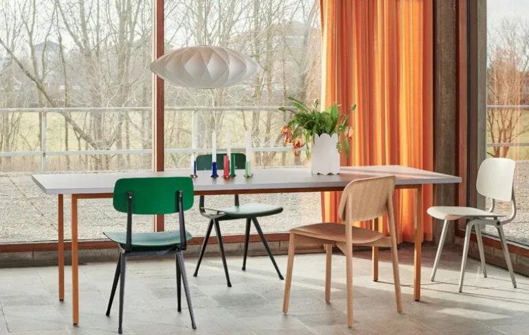 HAY Two-Colour table, 240 x 90 cm, ochre - light grey