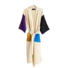 HAY Waffle bathrobe, one size, cream multi