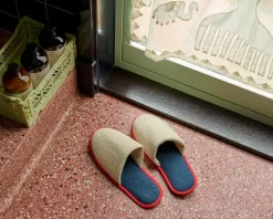 HAY Waffle slippers, one size, cream multi