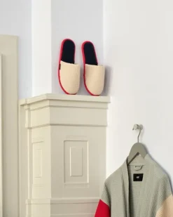 HAY Waffle slippers, one size, cream multi