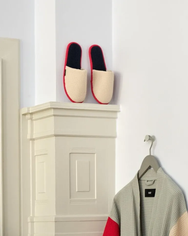 HAY Waffle slippers, one size, cream multi