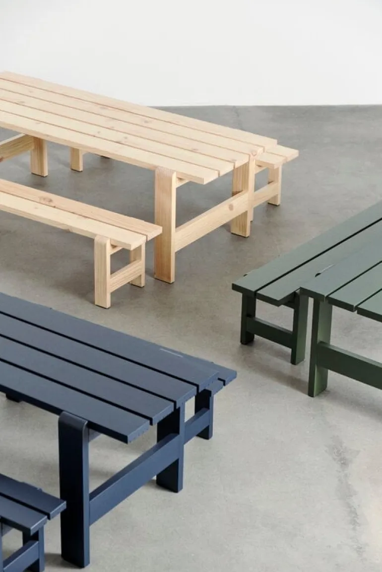 HAY Weekday bench, 190 x 32 cm, lacquered pinewood