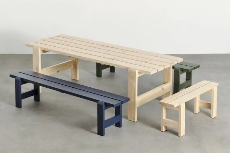 HAY Weekday bench, 111 x 23 cm, lacquered pinewood