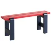 HAY Weekday Duo bench, 111 x 23 cm, wine red - steel blue