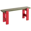 HAY Weekday Duo bench, 111 x 23 cm, olive - wine red