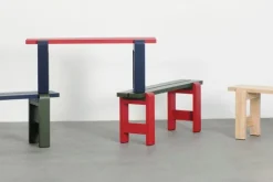 HAY Weekday Duo bench, 111 x 23 cm, steel blue - olive