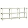 HAY Woody 2.0 shelf, low, smokey grey beech - smokey grey steel