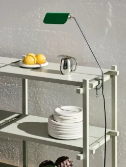 HAY Woody 2.0 shelf, low, smokey grey beech - smokey grey steel