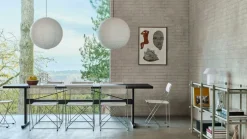 HAY Woody 2.0 shelf, low, smokey grey beech - clear glass