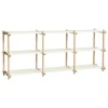 HAY Woody 2.0 shelf, low, soaped oak - almond white steel