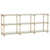 HAY Woody 2.0 shelf, low, soaped oak - clear glass