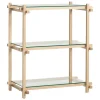 HAY Woody Column 2.0 shelf, low, soaped oak - clear glass