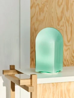 HAY Woody Column 2.0 shelf, low, soaped oak - almond white steel