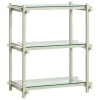 HAY Woody Column 2.0 shelf, low, smokey grey beech - clear glass