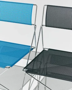 HAY X-Line chair, hot galvanized - powder blue