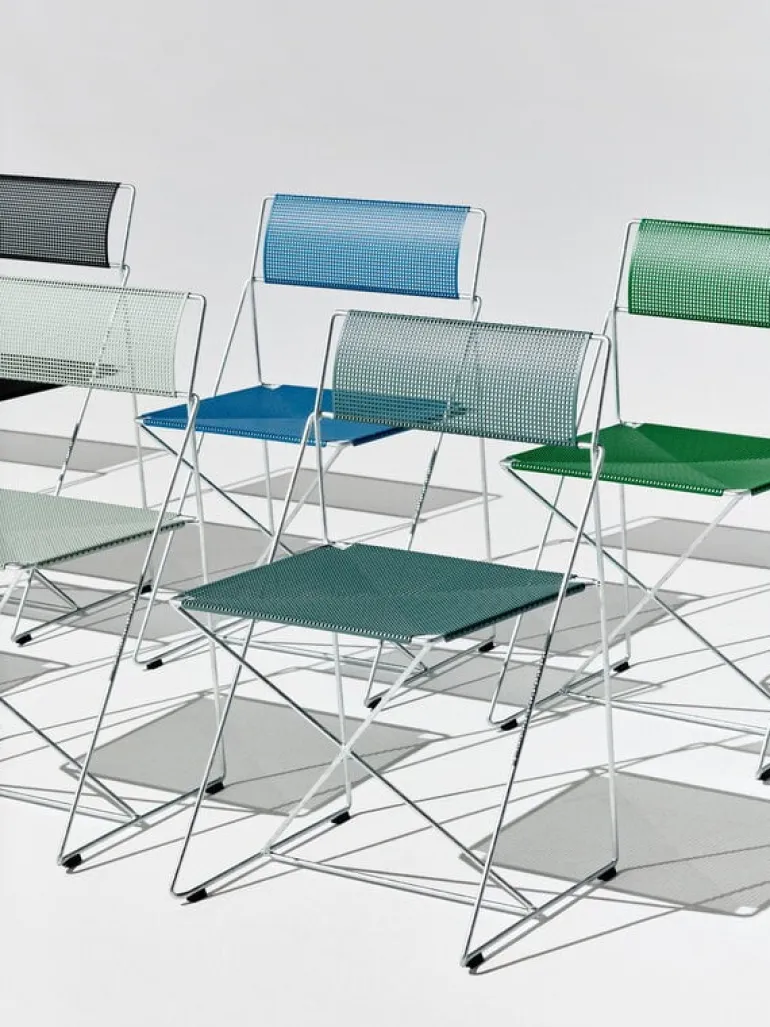 HAY X-Line chair, hot galvanized - autumn green