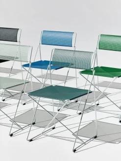 HAY X-Line chair, hot galvanized - chalk white