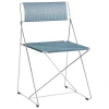 HAY X-Line chair, indoor, chromed - powder blue