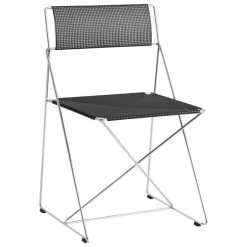 HAY X-Line chair, indoor, chrome - black