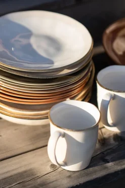 Heirol Edge coffee cup with saucer, 2,5 dl, ivory gold