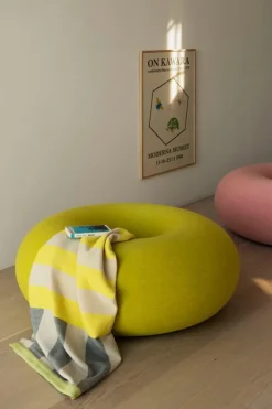 Hem Boa pouf, sulfur yellow