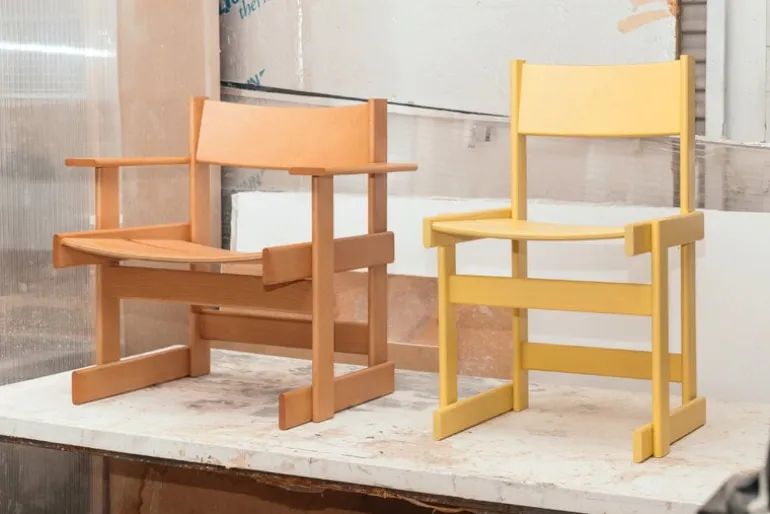 Hem Bullnose chair, yellow