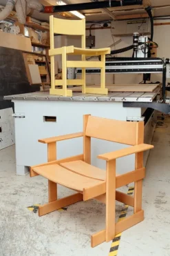 Hem Bullnose lounge chair, natural beech