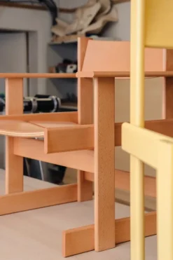 Hem Bullnose lounge chair, natural beech