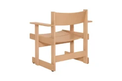 Hem Bullnose lounge chair, natural beech