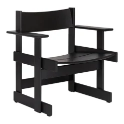 Hem Bullnose lounge chair, black