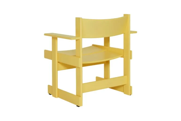 Hem Bullnose lounge chair, yellow