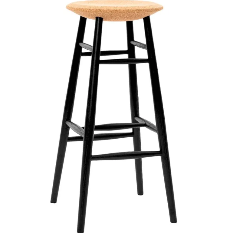 Hem Drifted bar stool, 75 cm, light cork - black