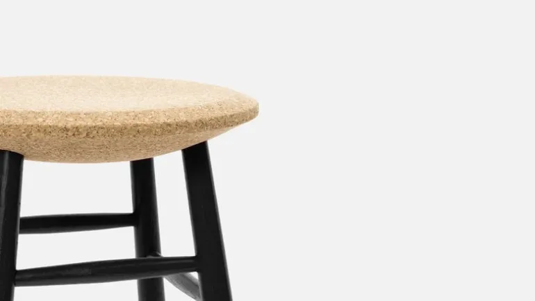 Hem Drifted bar stool, 75 cm, light cork - black
