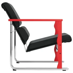 Hem Experiment lounge chair 503, red - black leather