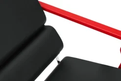 Hem Experiment lounge chair 503, red - black leather